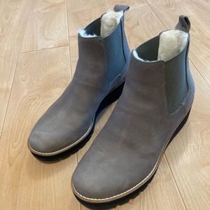 Eileen Fisher Cozy Shearling Leather Boots NWOT